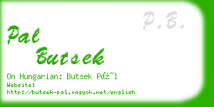 pal butsek business card